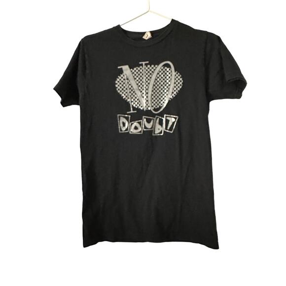 Vintage No Doubt Black Shirt with Silver Logo size Small - Picture 1 of 10